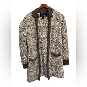 Vintage Monto Por Le Chois Women’s Small Speckled‎ Cardigan Sweater Jacket